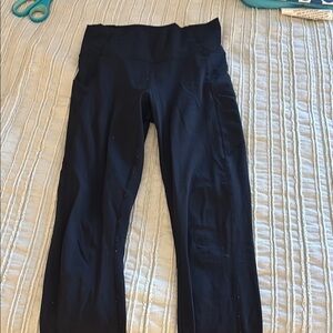black fabletics joggers